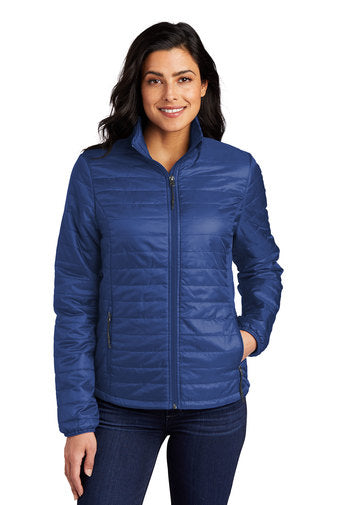 J2) L850 Port Authority Ladies Packable Puffy Jacket - BLADECORE