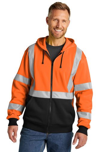 G2) CSF300 CornerStone® ANSI 107 Class 3 Heavy-Duty Fleece Full-Zip Hoodie - CONNECT WORK TOOLS