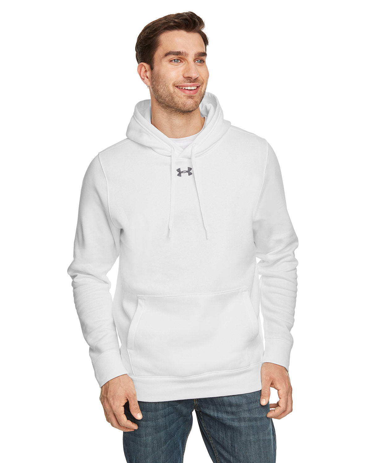 E5) 1300123 Under Armour Men's Hustle Pullover Hooded Sweatshirt - BLADECORE