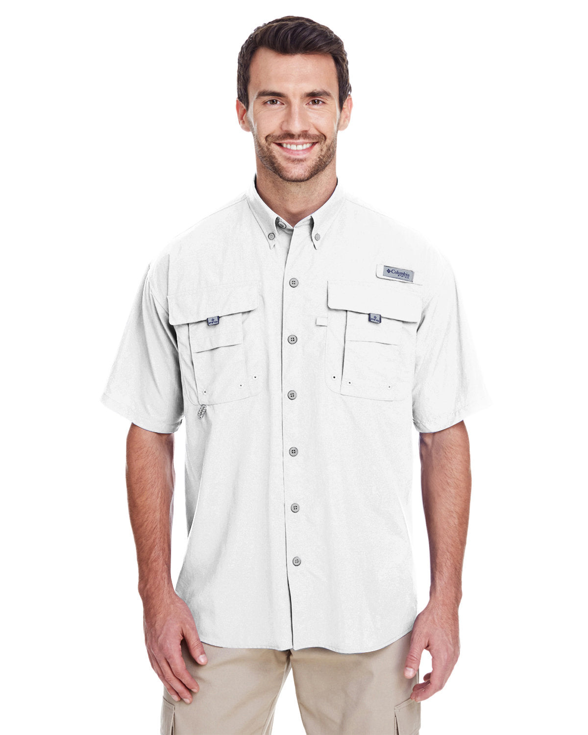 B1) 7047 Columbia Men's Bahama ll Short-Sleeve Shirt - BLADECORE