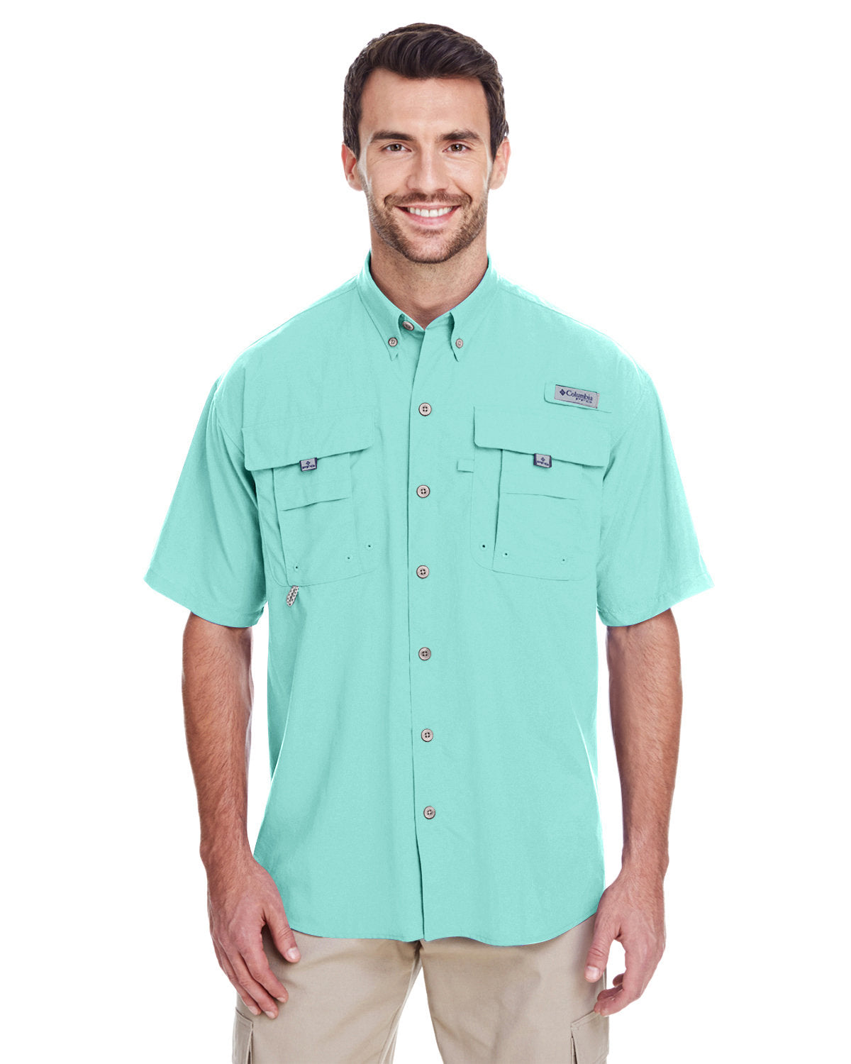 B1) 7047 Columbia Men's Bahama ll Short-Sleeve Shirt - OILQUICK