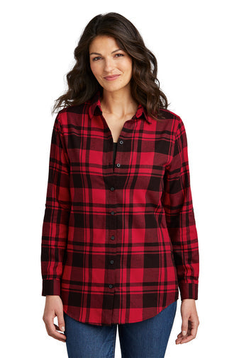 H5) LW668 Port Authority Ladies Plaid Flannel Tunic - ROCKZONE AMERICAS