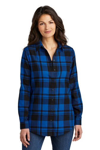 H5) LW668 Port Authority Ladies Plaid Flannel Tunic - EXODUS GLOBAL
