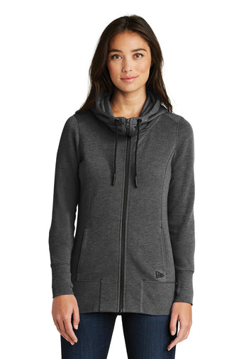 I3) LNEA511 New Era Ladies Tri-Blend Fleece Full-Zip Hoodie - CONNECT WORK TOOLS