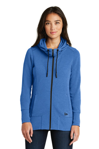 I3) LNEA511 New Era Ladies Tri-Blend Fleece Full-Zip Hoodie - SHEARCORE