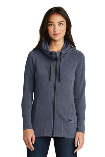 I3) LNEA511 New Era Ladies Tri-Blend Fleece Full-Zip Hoodie - ROCKZONE AMERICAS