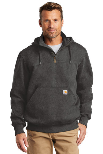 E4) CT100617 Carhartt Rain Defender Paxton Heavyweight Hooded Zip Mock Sweatshirt - ROCKZONE AMERICAS