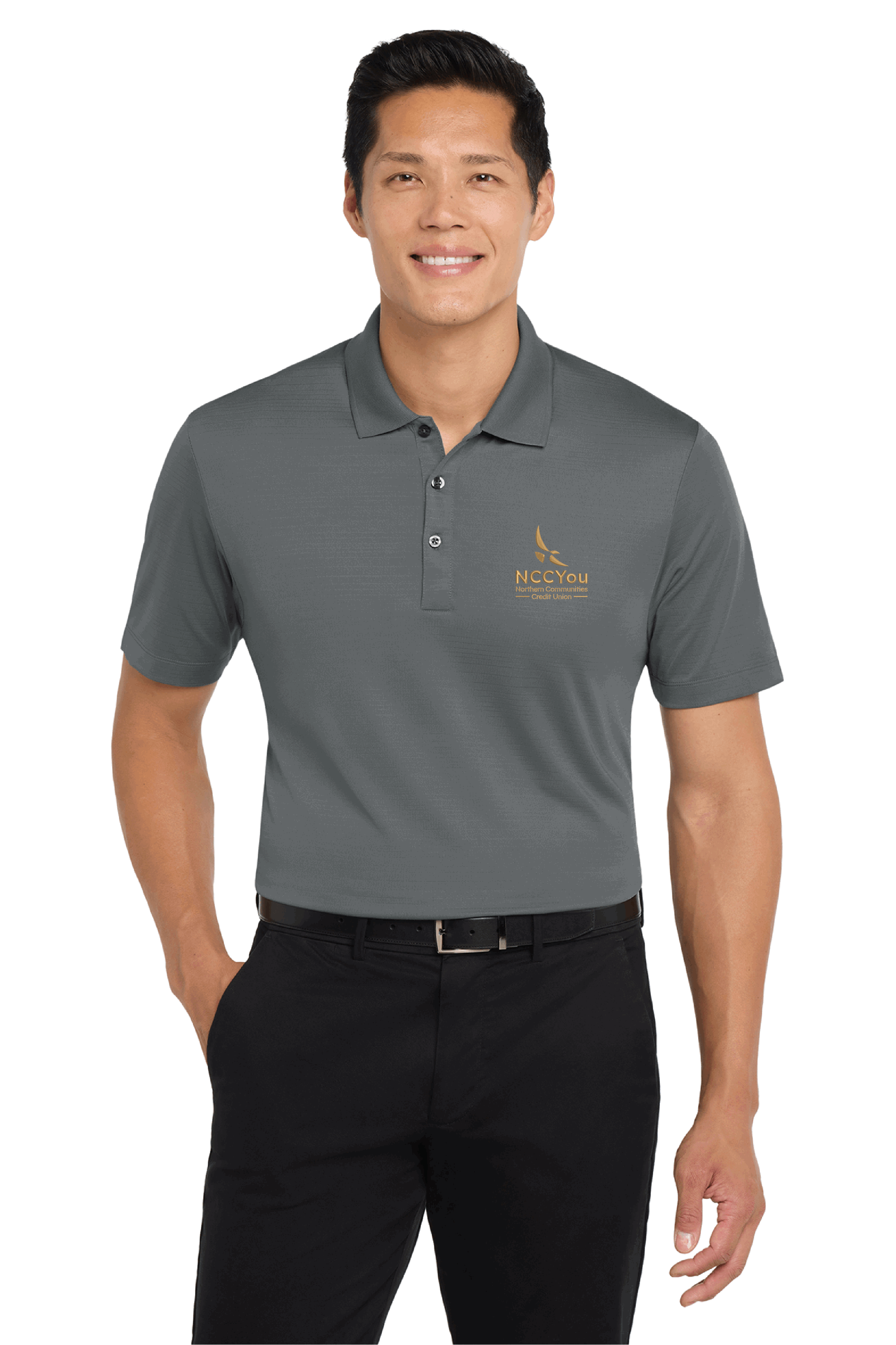 2) K587 MEN'S ECLIPSE STRETCH POLO - NCCU