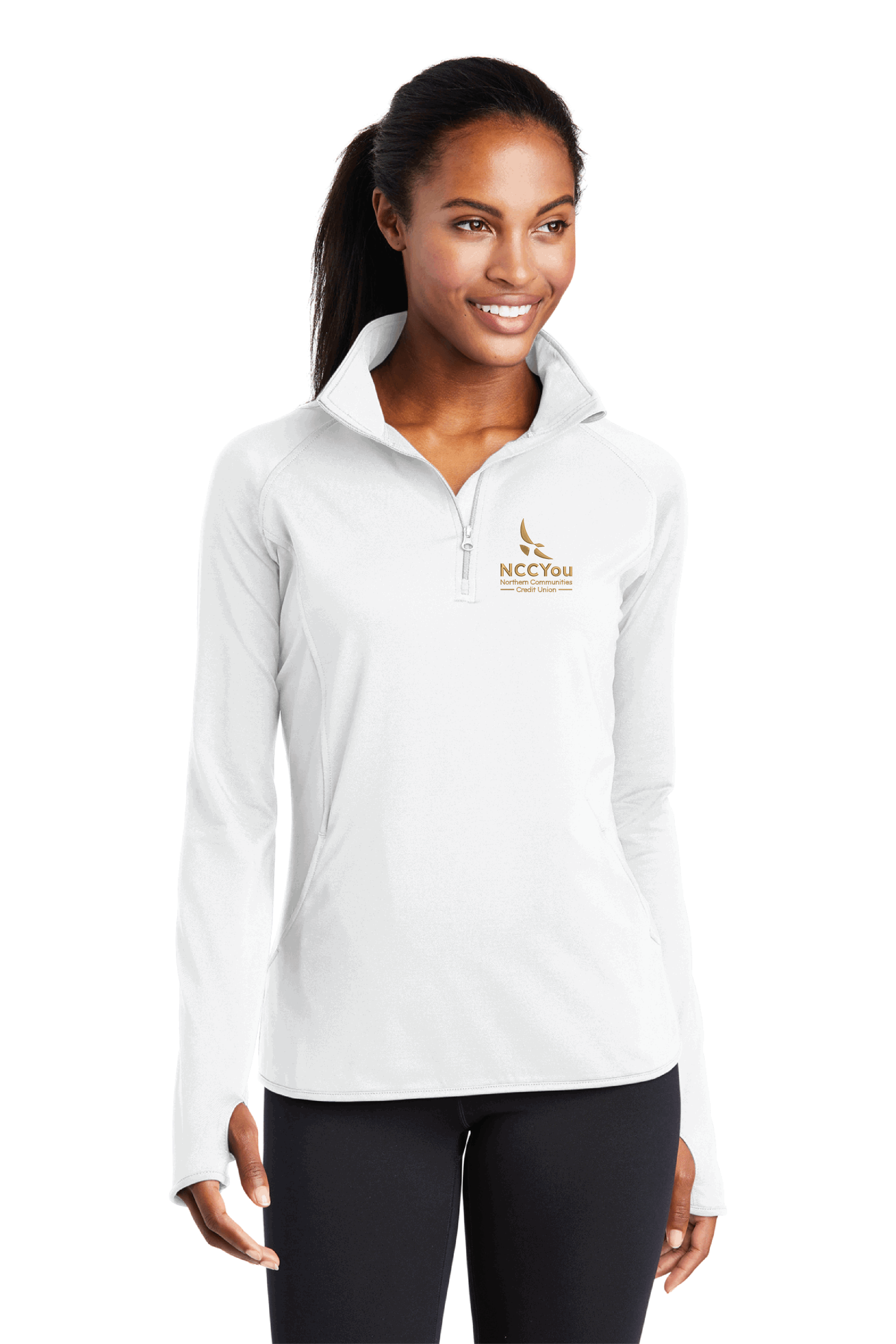 18) STYLE # LST850 LADIES 1/2 ZIP STRETCH PULLOVER - NCCU