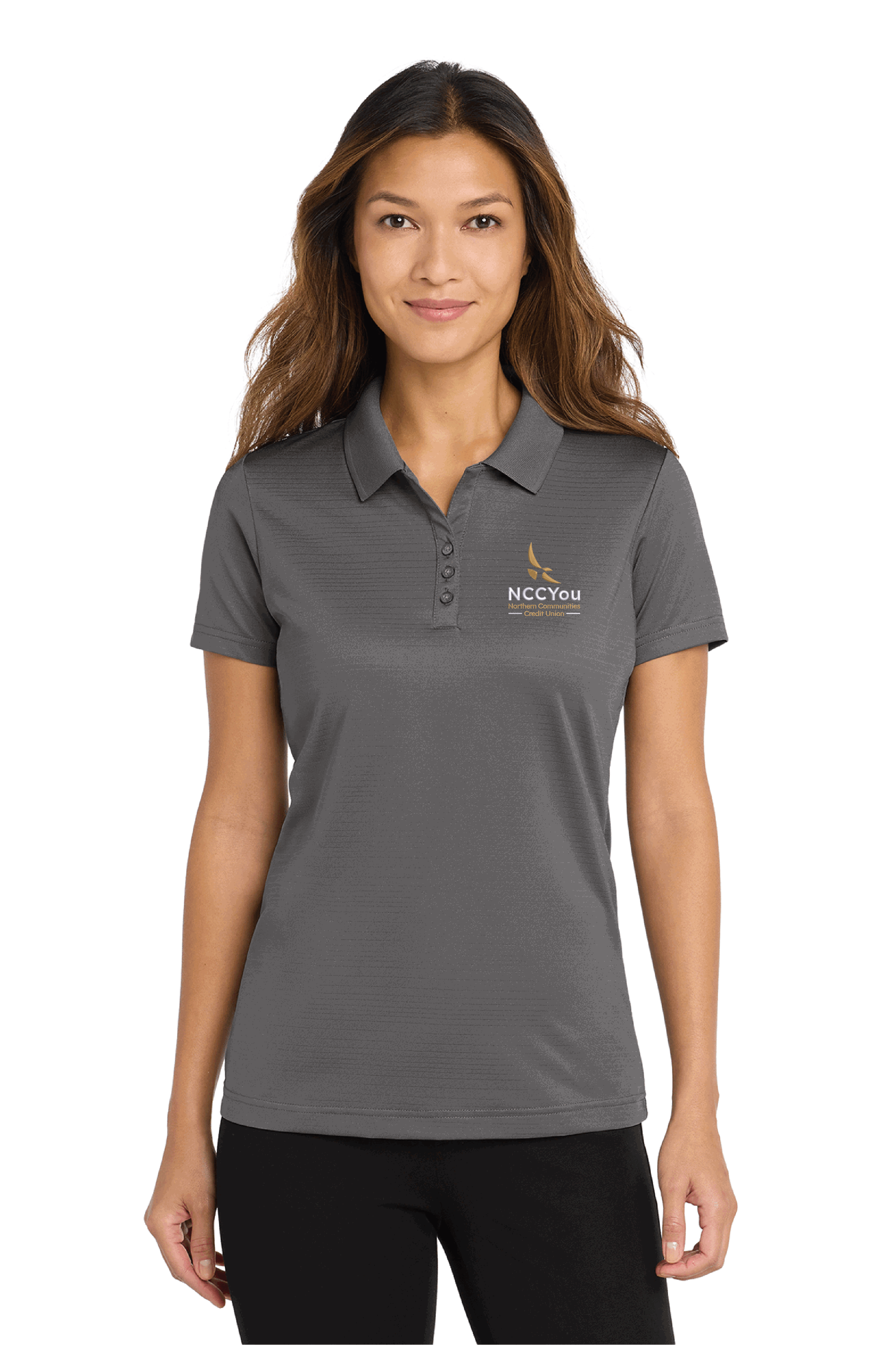 1) LK587 LADIES ECLIPSE STRETCH POLO - NCCU
