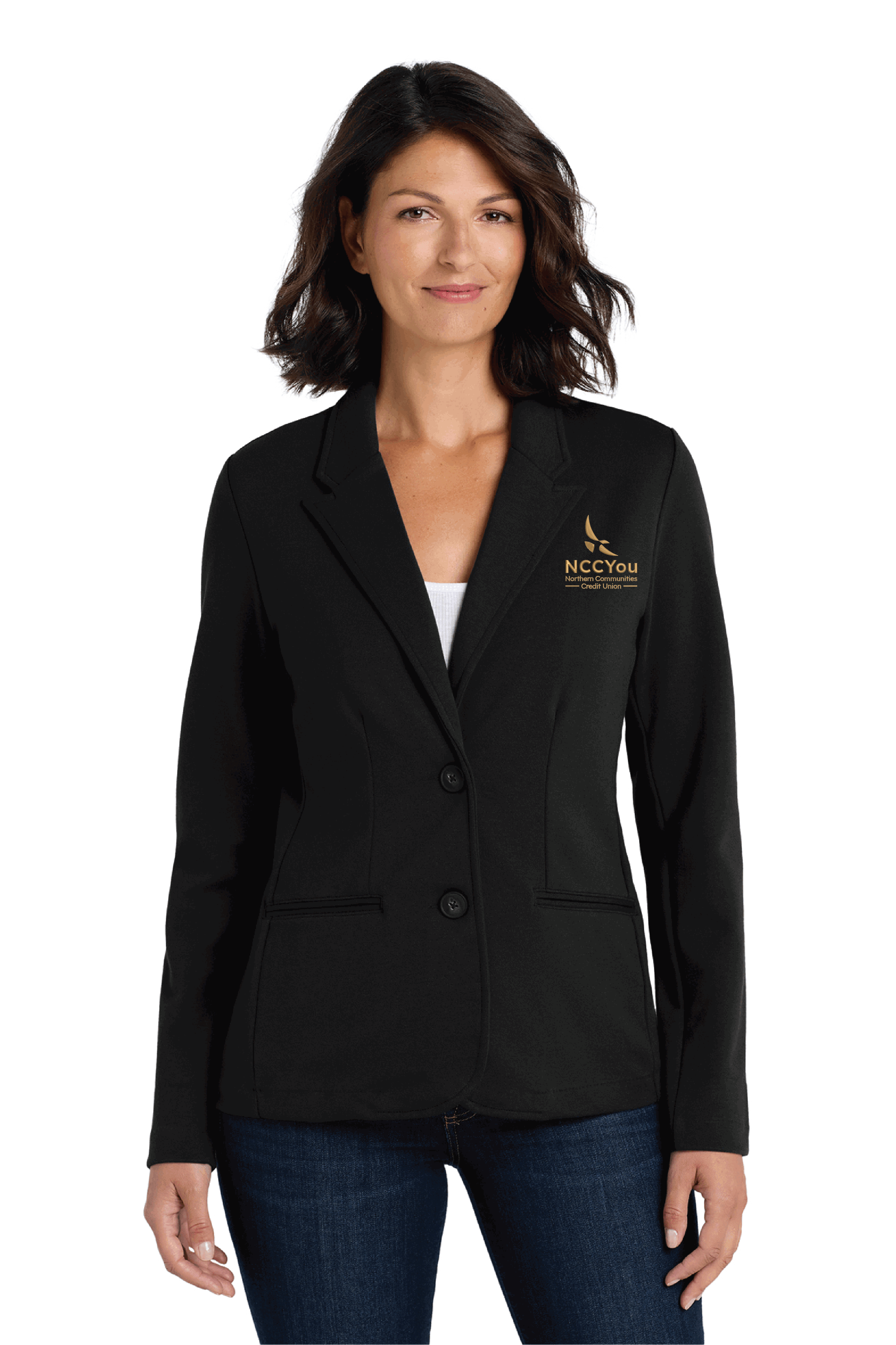 48) STYLE # LM2000 WOMENS KNIT BLAZER - NCCU