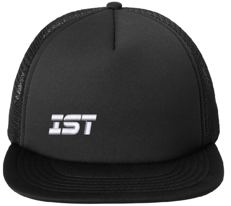 A) District ® Flat Bill Snapback Trucker Cap DT624 - IST