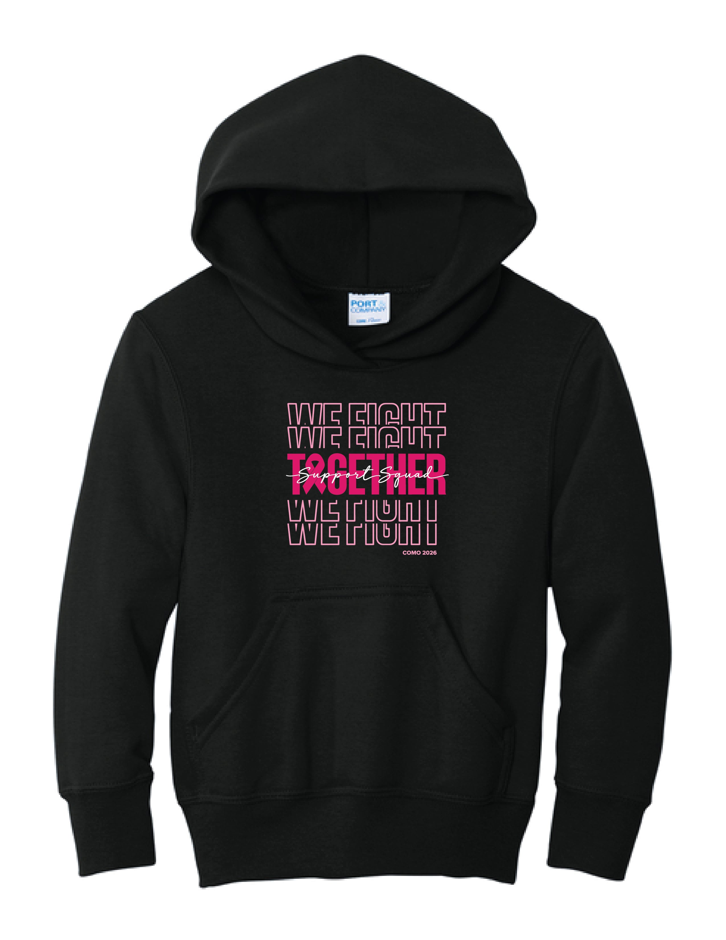 4) PC78YH  Port & Co® Youth Core Fleece Pullover Hooded Sweatshirt(Care)