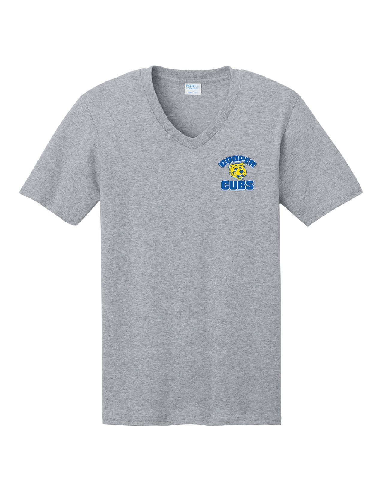 9B) PC54V  Port & Co™ Core Cotton V-Neck Tee ( cooper )