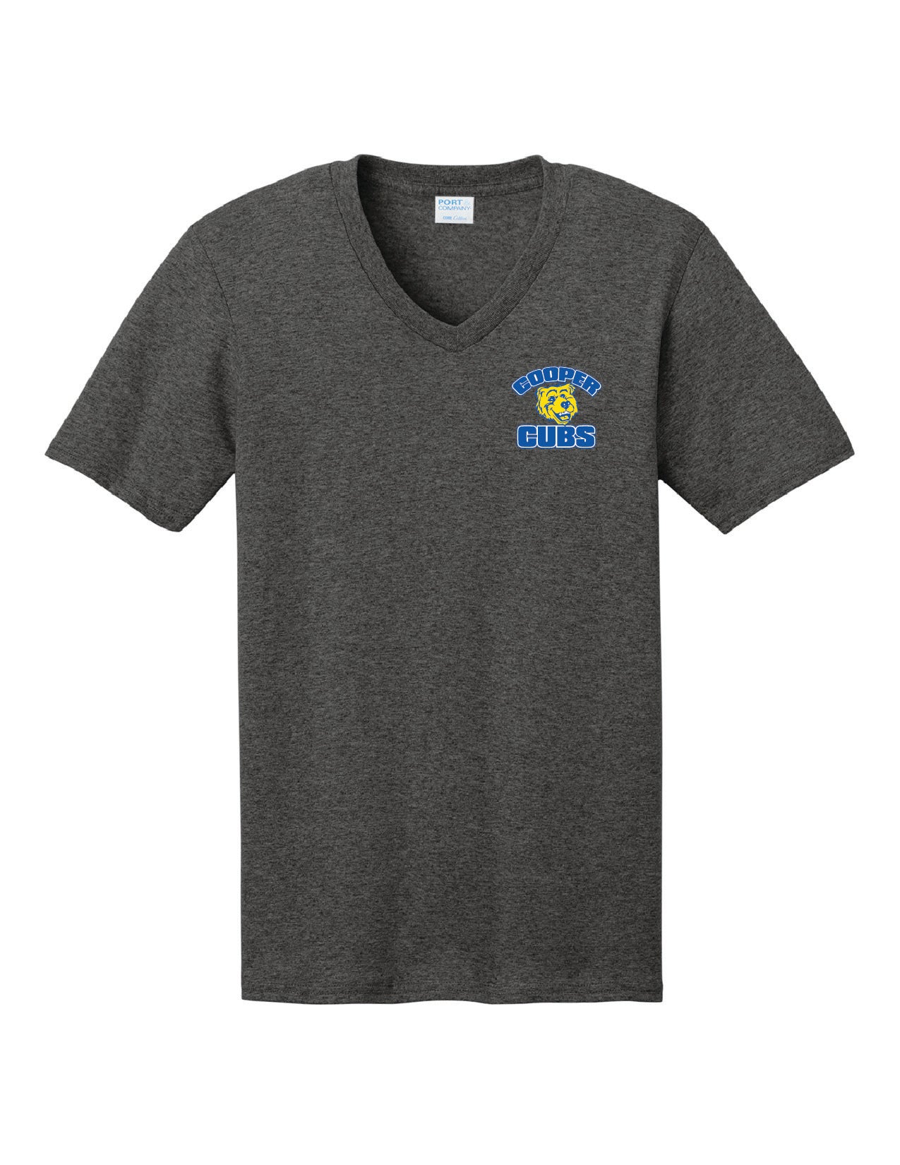 9B) PC54V  Port & Co™ Core Cotton V-Neck Tee ( cooper )
