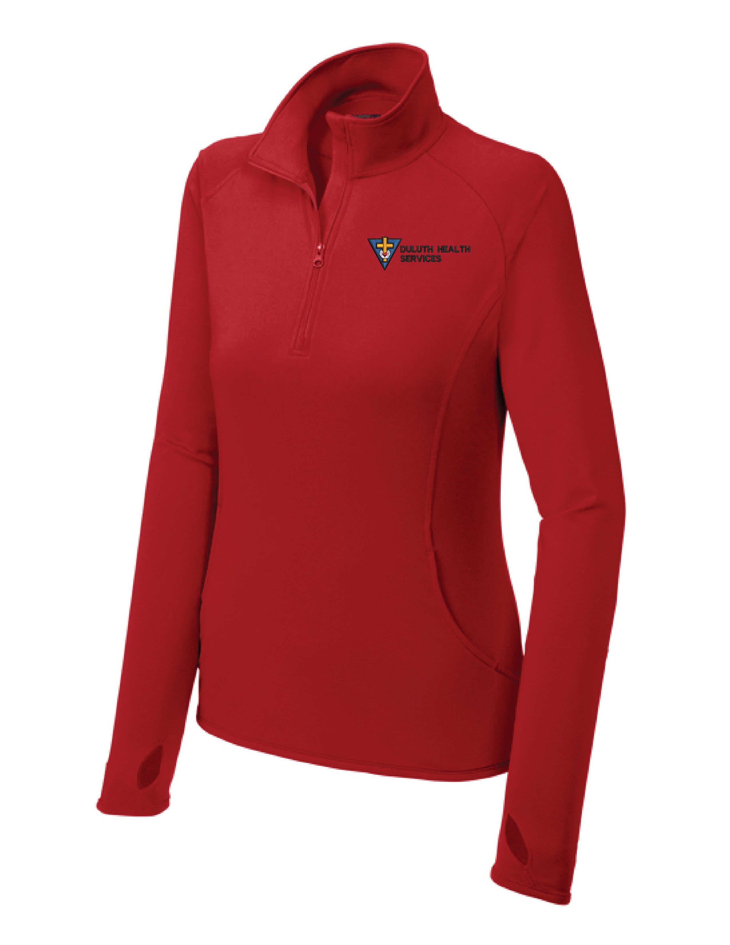 LST850  Sport-Tek® Women's Sport-Wick® Stretch 1/4-Zip Pullover: DHS