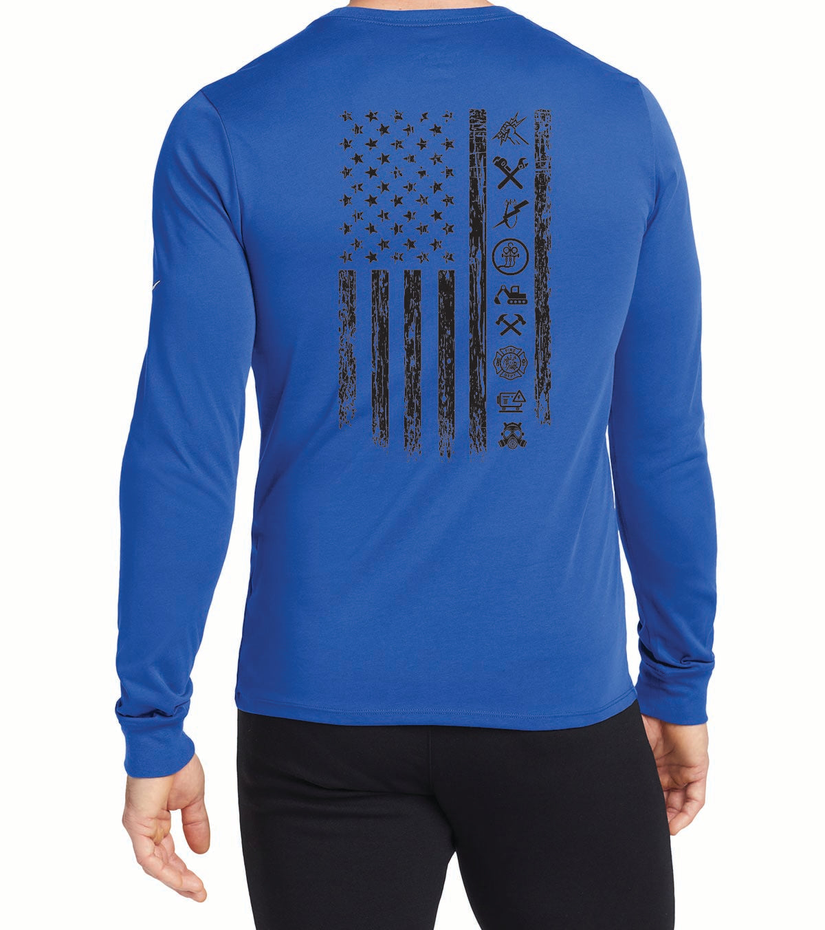 3) NKBQ5230 NIKE COTTON/POLY LONG SLEEVE T-SHIRT