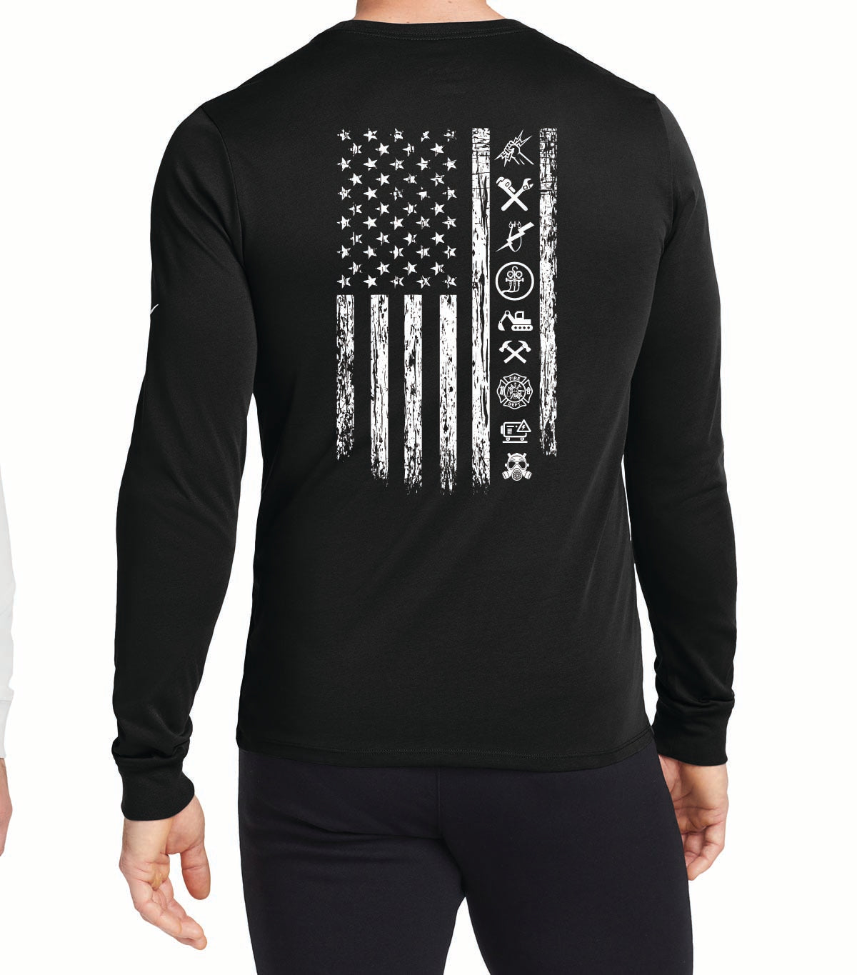 3) NKBQ5230 NIKE COTTON/POLY LONG SLEEVE T-SHIRT