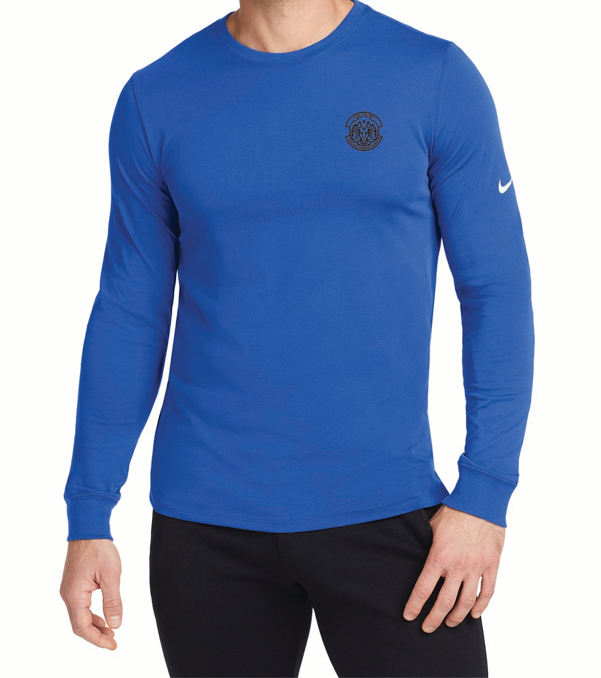 3) NKBQ5230 NIKE COTTON/POLY LONG SLEEVE T-SHIRT