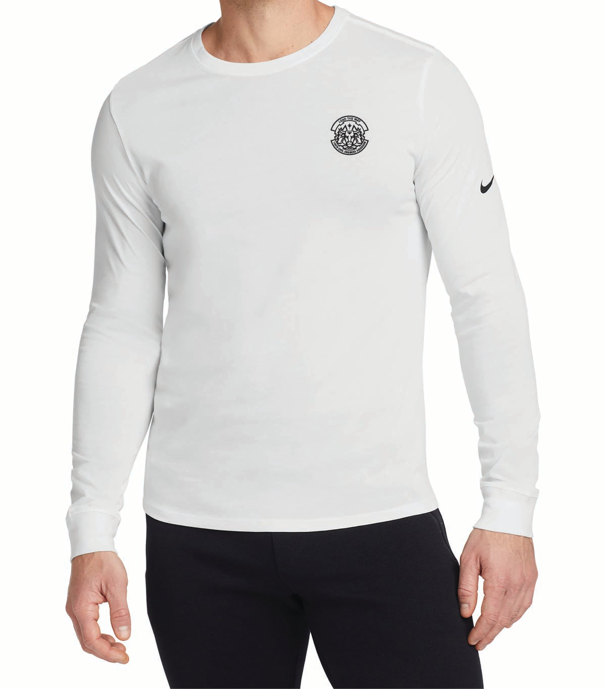 3) NKBQ5230 NIKE COTTON/POLY LONG SLEEVE T-SHIRT