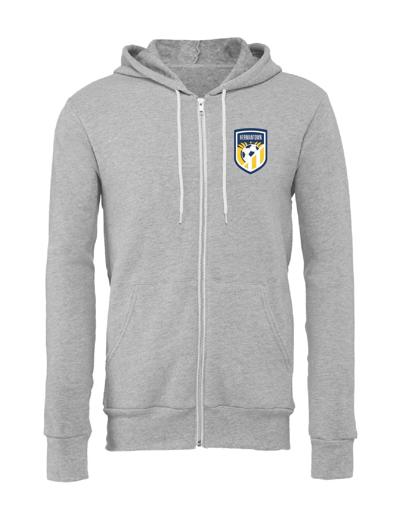 D) #3739 BELLA+CANVAS SPONGE FLEECE FULL-ZIP HOODIE