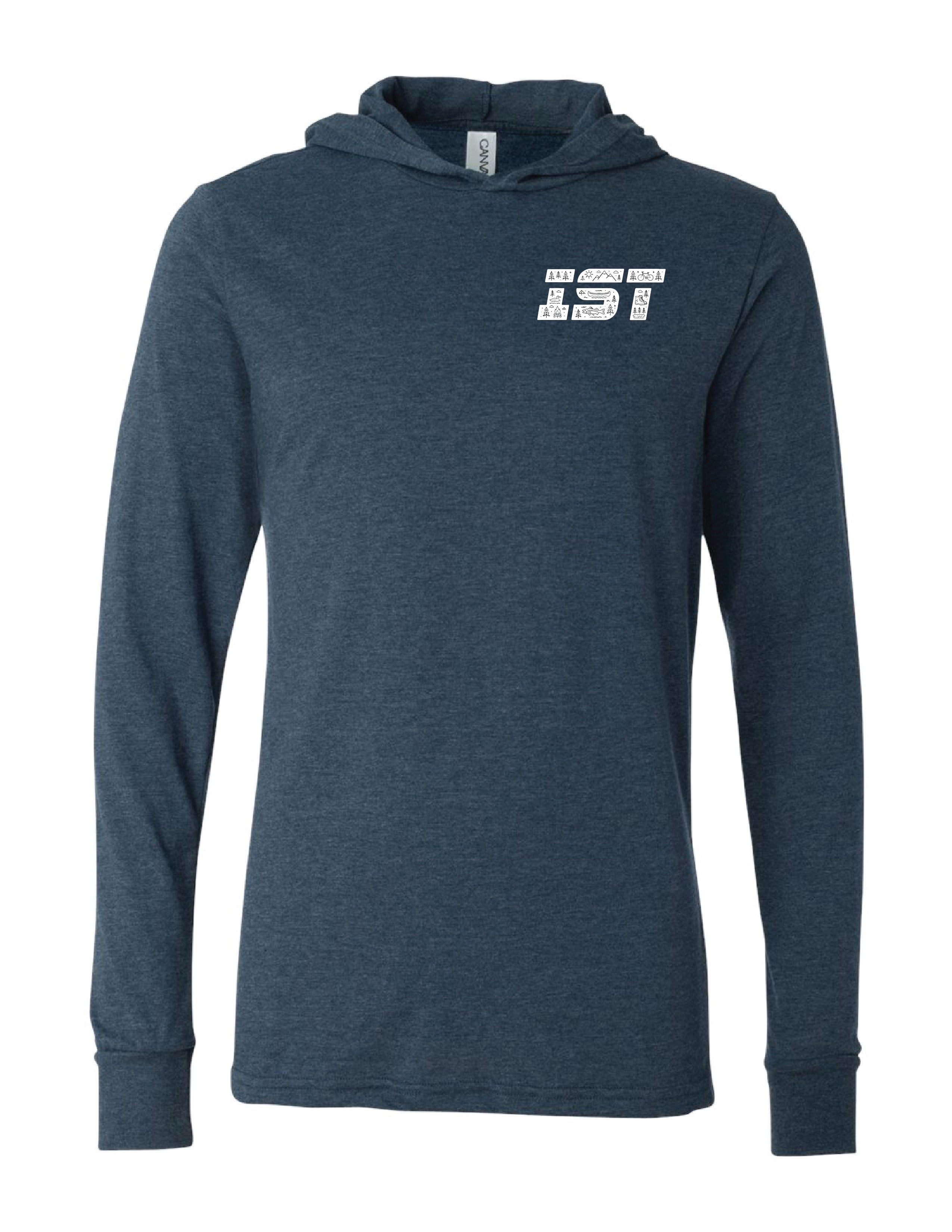 A4) BELLA + CANVAS Unisex Jersey Hooded Long Sleeve Tee - 3512 - IST