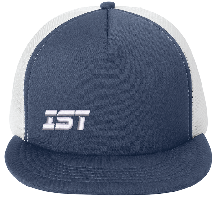 A) District ® Flat Bill Snapback Trucker Cap DT624 - IST