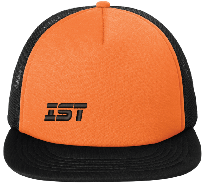 A) District ® Flat Bill Snapback Trucker Cap DT624 - IST