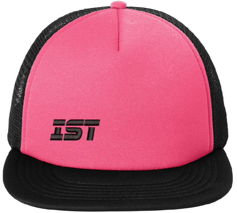 A) District ® Flat Bill Snapback Trucker Cap DT624 - IST