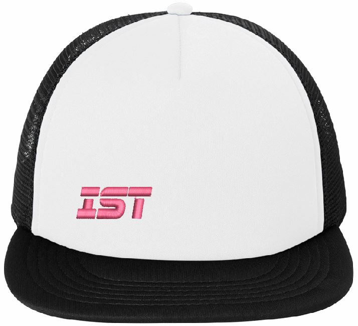 A) District ® Flat Bill Snapback Trucker Cap DT624 - IST