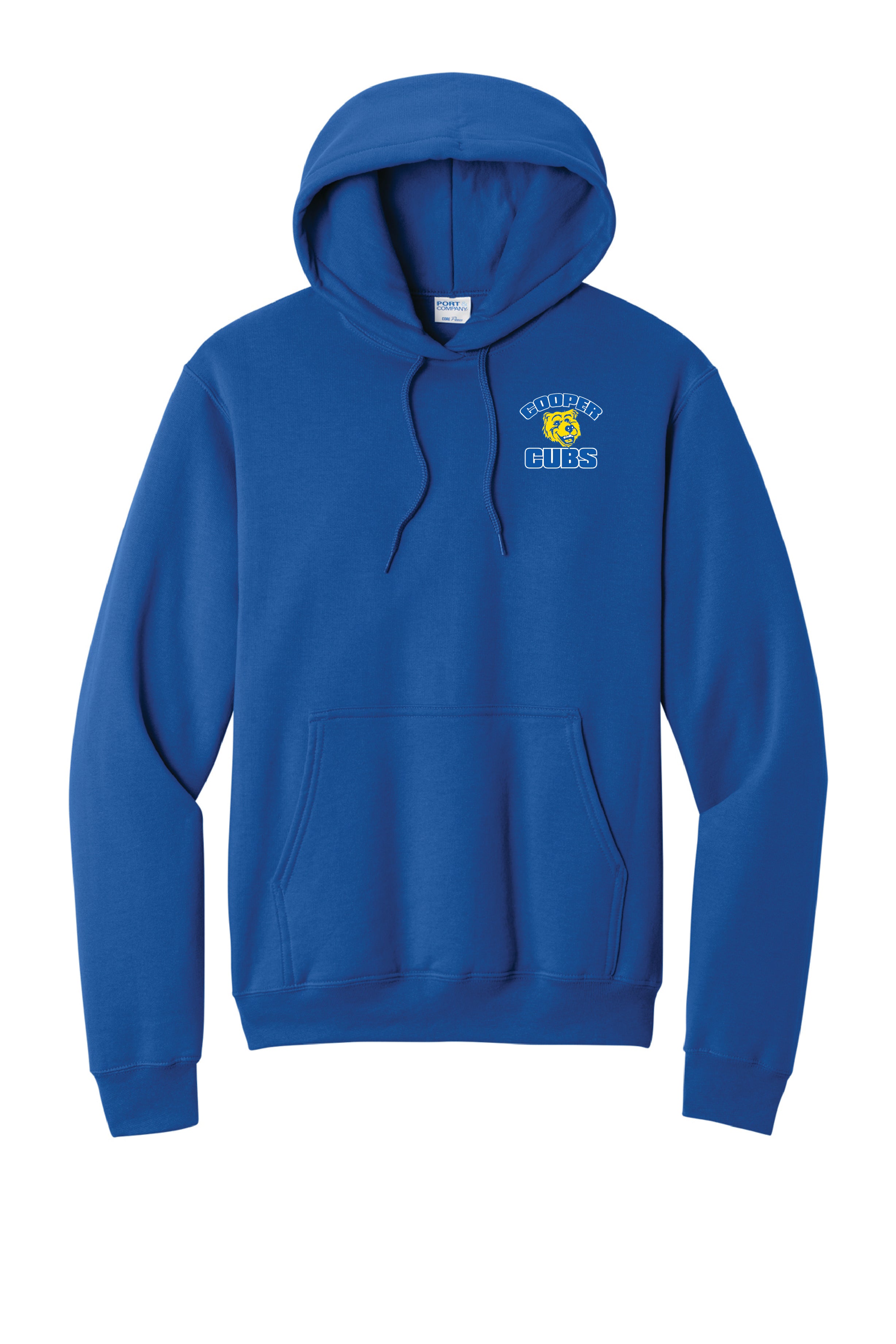 1A )PC78H  Port & Co™ Adult Core Fleece Pullover Hooded Sweatshirt ( Cooper )