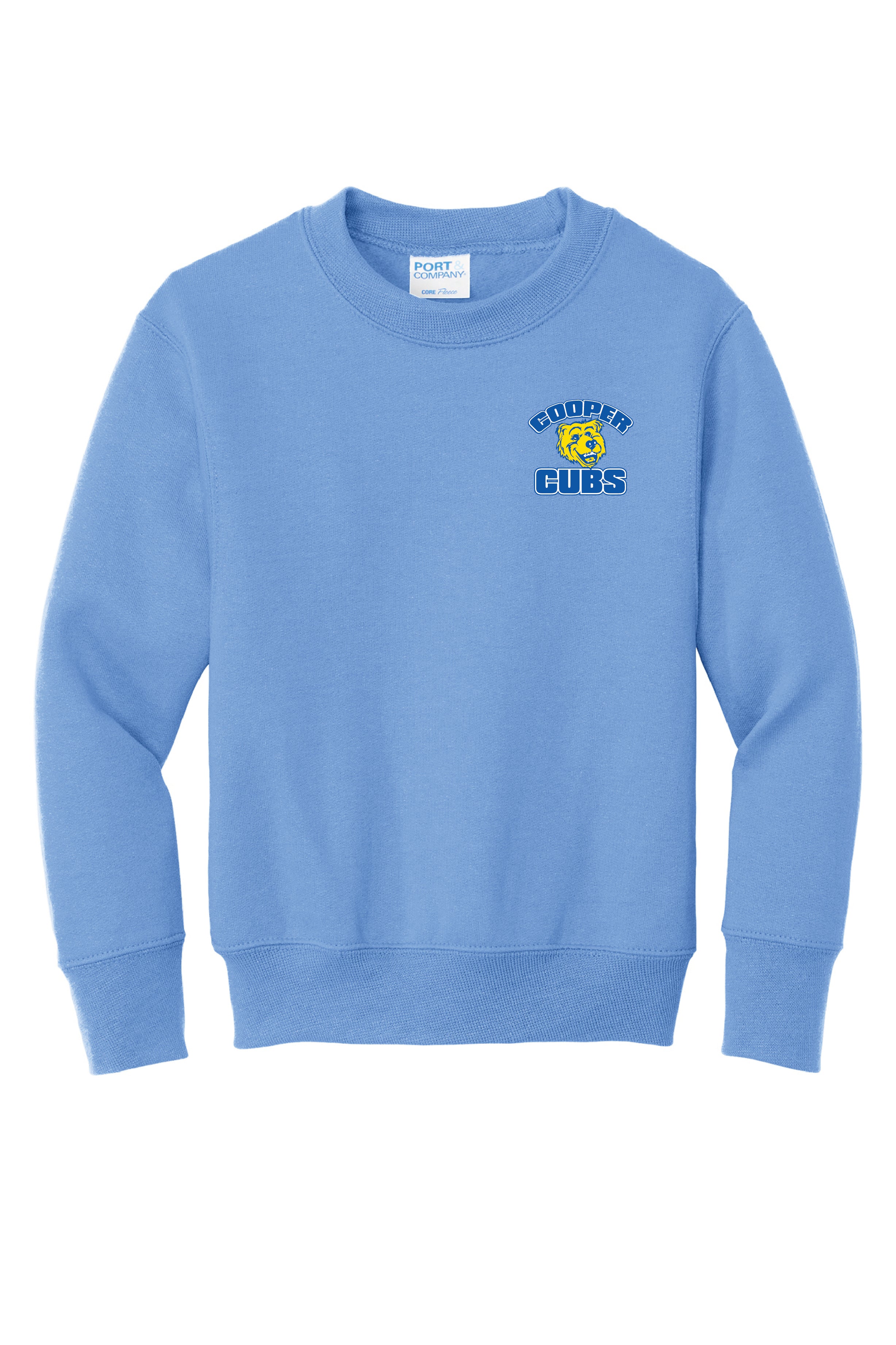 4B) PC78Y  Port & Co™ Youth Core Fleece Crewneck Sweatshirt (Cooper)