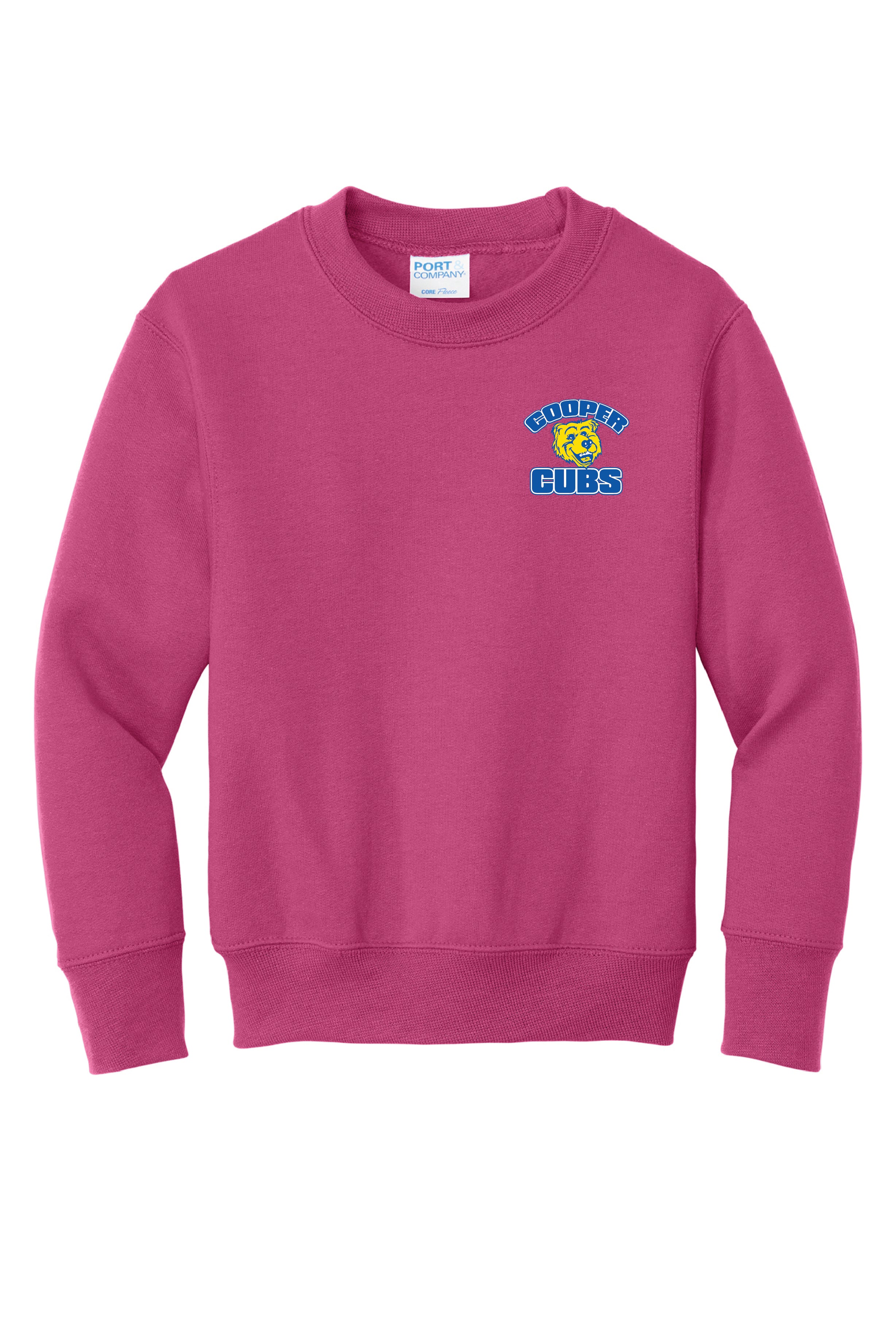 4A) PC78Y Sale Port & Co® Youth Core Fleece Crewneck Sweatshirt (Cooper)