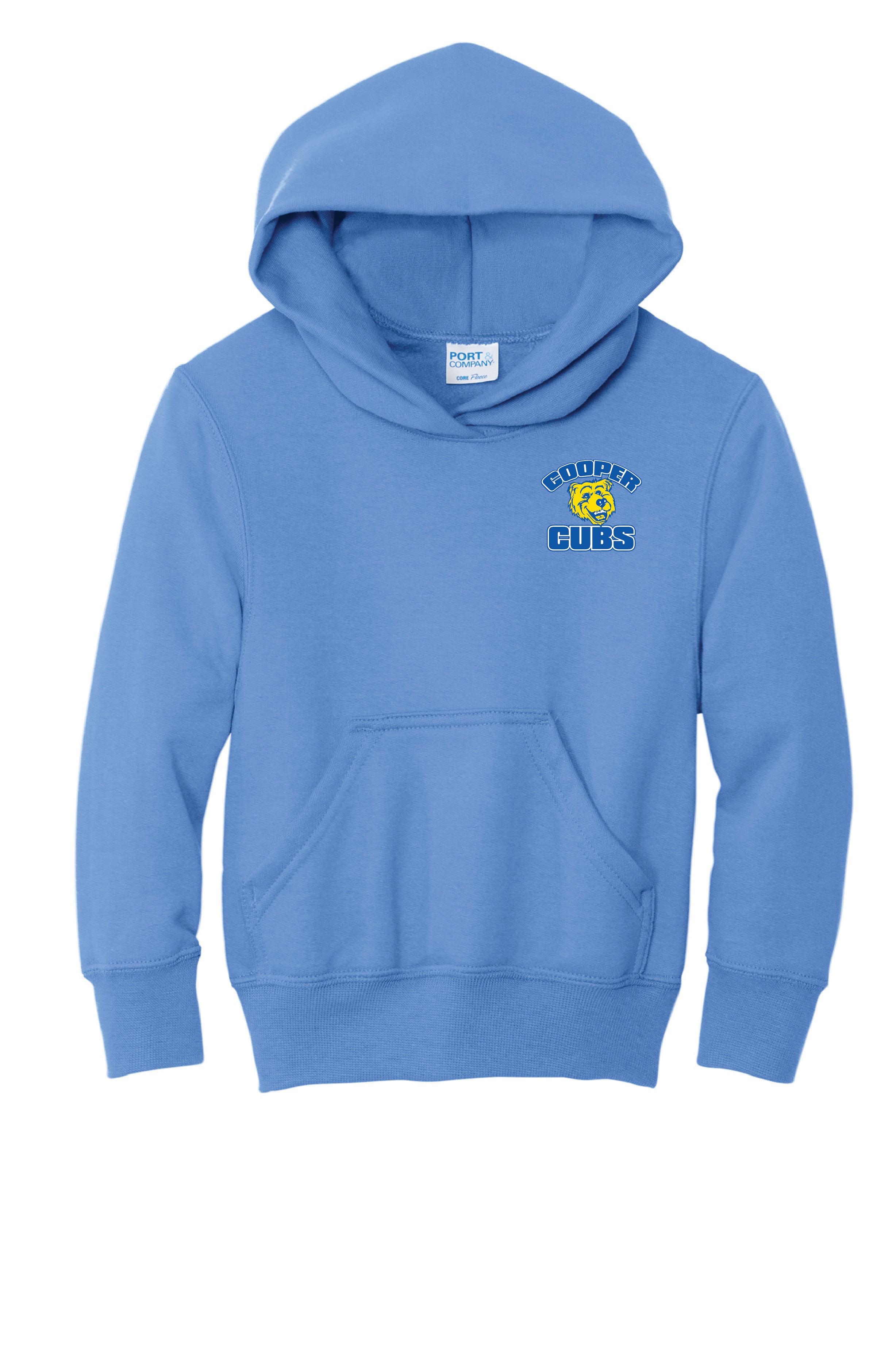 3A) PC78YH Port & Co® Youth Core Fleece Pullover Hooded Sweatshirt (Cooper)