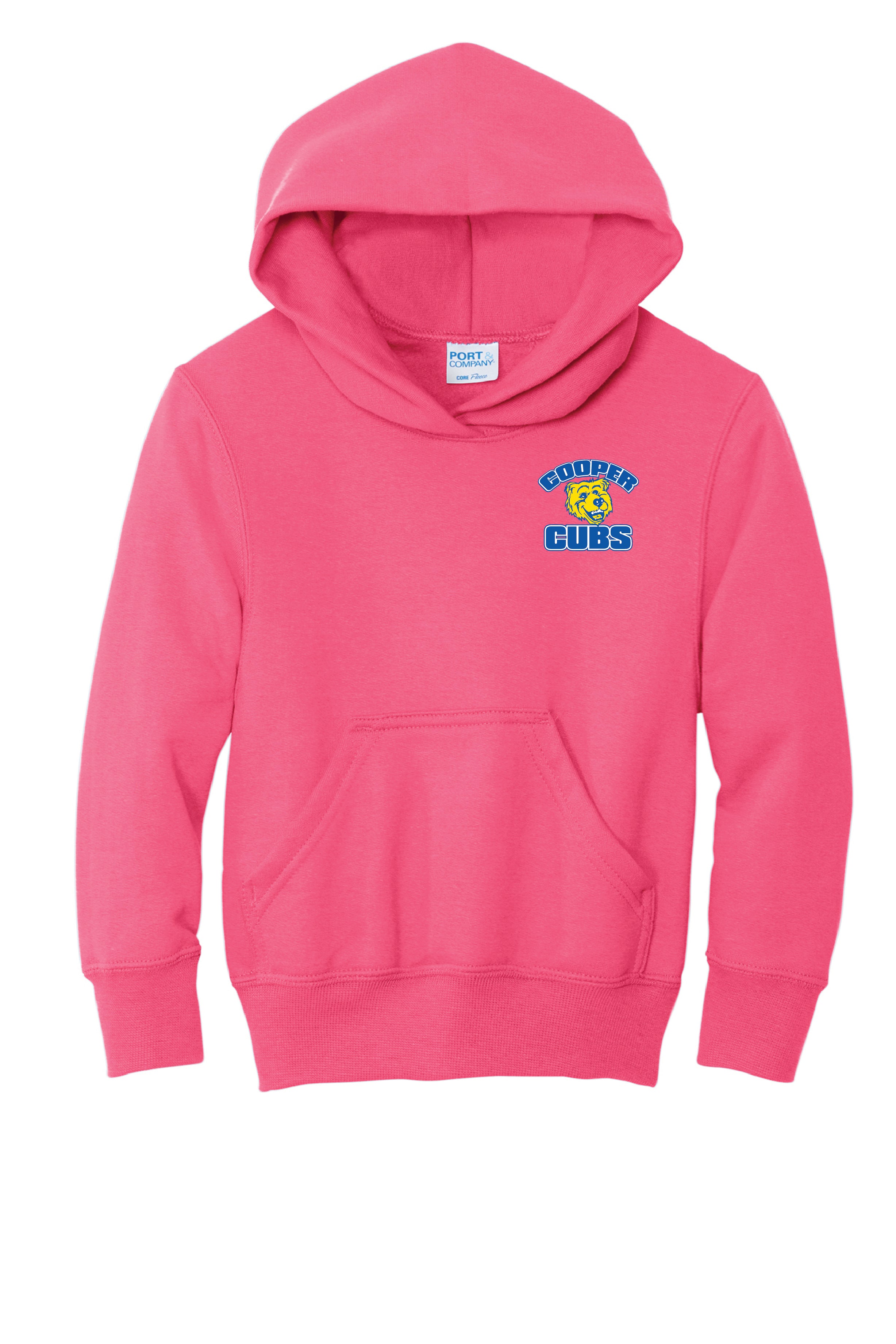 3A) PC78YH Port & Co® Youth Core Fleece Pullover Hooded Sweatshirt (Cooper)