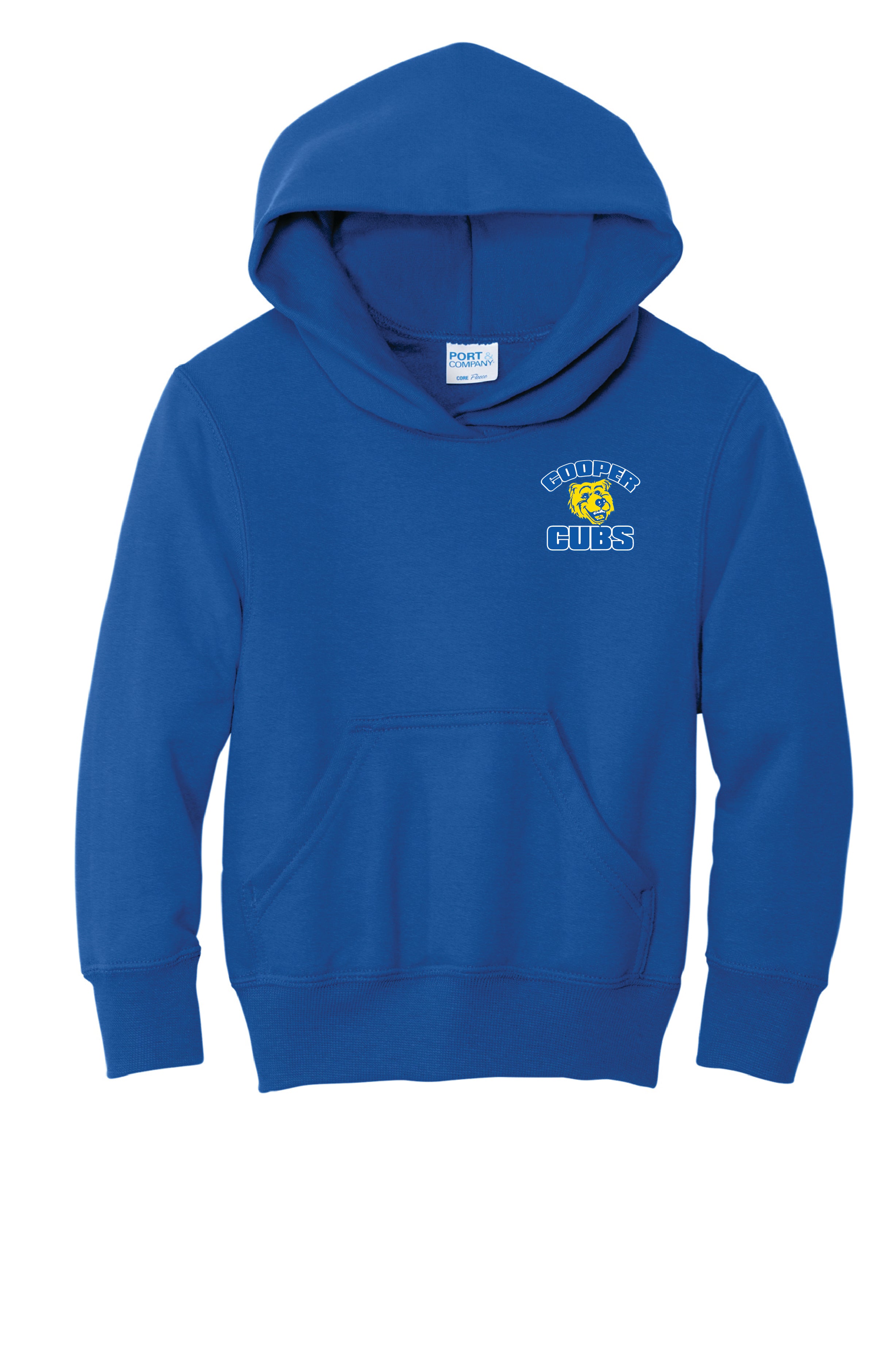 3A) PC78YH Port & Co® Youth Core Fleece Pullover Hooded Sweatshirt (Cooper)