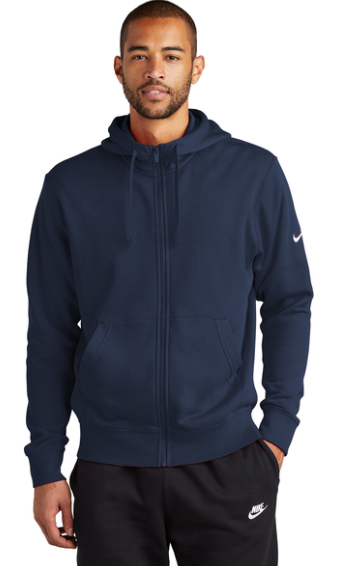 13 ) STYLE #  NKDR1513 MENS  NIKECLUB FLEECE  FULL ZIP HOODIE - CITY OF DULUTH