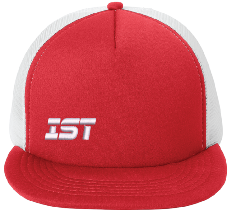 A) District ® Flat Bill Snapback Trucker Cap DT624 - IST