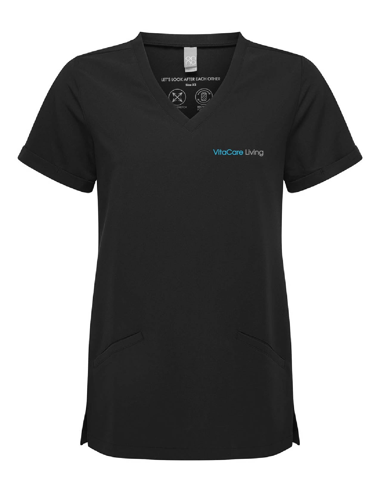 17 ) STYLE # NN310 WOMENS V-NECK SCRUB TOP / VITACARE