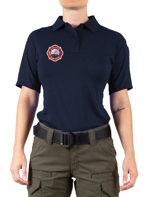 G2) #122509 FIRST TACTICAL WOMENS PERFORMANCE SHORT SLEEVE POLOS - DFD