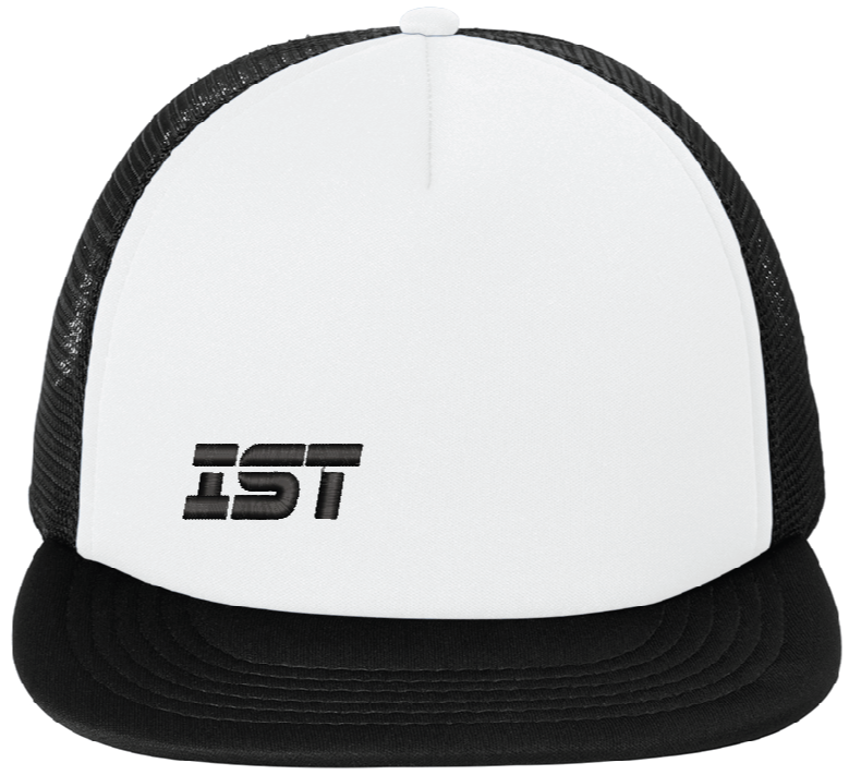 A) District ® Flat Bill Snapback Trucker Cap DT624 - IST